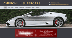 Desktop Screenshot of churchillsupercars.com
