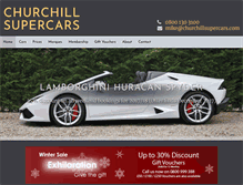 Tablet Screenshot of churchillsupercars.com